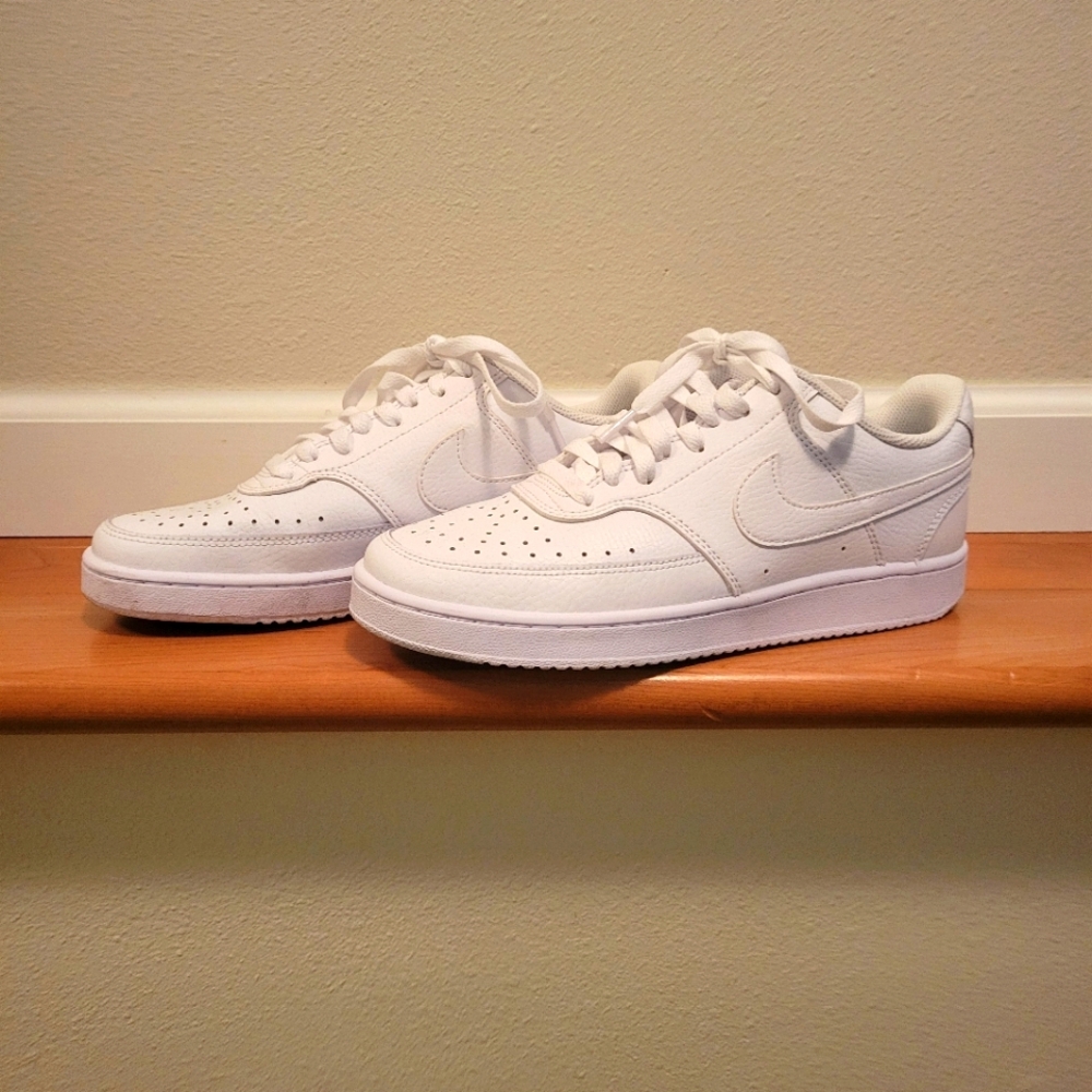 White Nike Court Vision Low Sneaker
